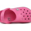 Crocs (PS) Crocband Bold Logo Outdoor Flacher Absatz Minimalistische Sport-Sandalen in Rosa 206022-65Y
