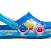 Crocs (PS) Funny Shark Kleine Crocs Outdoor Flacher Absatz Strandsport Blaue Sandalen 206704-4JL