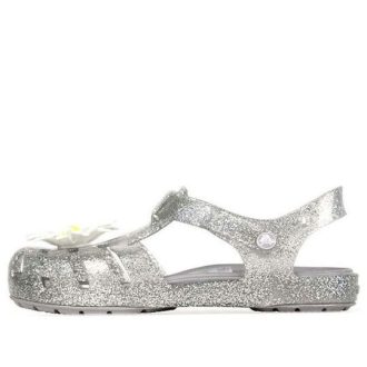 Crocs (PS) Isabella Charm Minimalistische Freizeitsandalen Silber 205535-040
