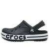 Crocs (PS) Kleine Crocs Outdoor Flacher Absatz Strandsport Schwarz Weiß Sandalen „Black White“ 205100-001