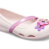 Crocs (PS) Lina Charm Flat Flowers Blassrosa Sandalen 205529-6PI