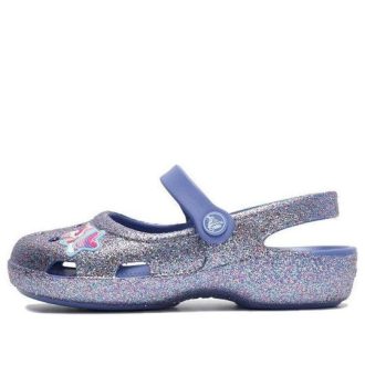 Crocs (PS) Outdoor Flache Ferse Glänzende Sport Blaue Sandalen 206370-434