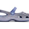 Crocs (PS) Outdoor Flache Ferse Glänzende Sport Blaue Sandalen 206370-434