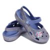 Crocs (PS) Outdoor Flache Ferse Glänzende Sport Blaue Sandalen 206370-434