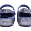 Crocs (PS) Outdoor Flache Ferse Glänzende Sport Blaue Sandalen 206370-434