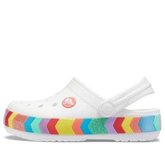 Crocs Rainbow Outdoor Beach Sports Große Jungen Weiße Sandalen 207007-100