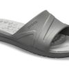 Crocs Reviva Cozy rutschfeste flache Sport-Hausschuhe Unisex Grau 205546-0DV