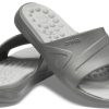 Crocs Reviva Cozy rutschfeste flache Sport-Hausschuhe Unisex Grau 205546-0DV