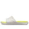 Crocs Reviva Slides mit breitem Riemen und runder Zehenpartie „Gelb-Weiß“ 205546-1CC