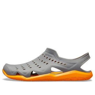 Crocs Swiftwater Wave Schuhe „Slate Grey Blazing Orange“ 203963-0FR