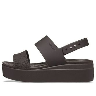 Crocs (WMNS) Brooklyn Croco Low Espresso Sandale „Braun“ 208585-206