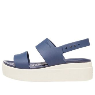 Crocs (WMNS) Brooklyn Sandalen mit dicker Sohle Blaugrau „Blue Grey“ 206453-46K
