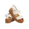 Crocs (WMNS) Brooklyn Woven Wedge Sandalen „Weiß Braun“ 209977-0WV