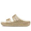 Crocs (WMNS) Classic Cozzzy Glitter Sandalen „Multi Gold“ 208124-93S