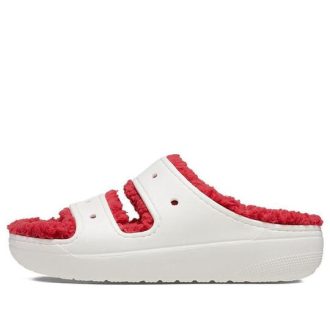 Crocs (WMNS) Classic Cozzzy Holiday Sweater Sandale „Weiß Rot“ 209227-90H
