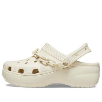Crocs (WMNS) Classic Platform Chain Clogs „Bone“ 209022-2Y2