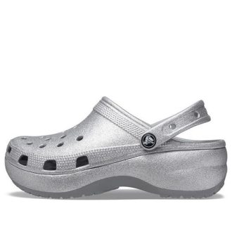 Crocs (WMNS) Classic Platform Glitter Clog „Silber“ 207241-040