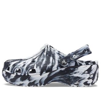 Crocs (WMNS) Classic Platform Marbled Clog „Schwarz Weiß“ 207176-066