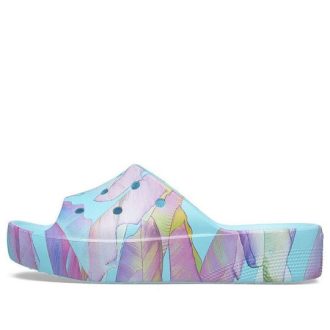 Crocs (WMNS) Classic Platform Palm Print Slide „Blau Mehrfarbig“ 208607-4NQ