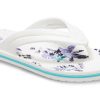 Crocs (WMNS) Crocband Flowers Flip-Flops Weiß 206101-1C8