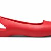 Crocs (WMNS) Flache rote Sandalen 202811-8C1