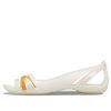Crocs (WMNS) II Flache Weiß-Orange Sandalen 204912-12U