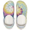 Crocs (WMNS) Klassische Clogs mit Wolken und Batikdruck, leicht, bequem, Sportsandalen, Pink/Blau, 207151-94S