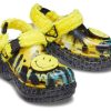 Crocs (WMNS) Klassischer Clog, lächelndes Gesicht, stilvolle flache Sport-Sandalen in Gelb, 207271-90H