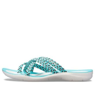 Crocs (WMNS) Knitted Flip-Flops Blau Weiß 205728-4DY