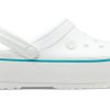 Crocs (WMNS) Leichte, gemütliche Outdoor-Strandsandalen in Weiß und Blau „White Blue“ 205434-1E0