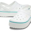 Crocs (WMNS) Leichte, gemütliche Outdoor-Strandsandalen in Weiß und Blau „White Blue“ 205434-1E0
