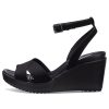 Crocs (WMNS) Leigh II Cross Strap Ankle Wedge Sandalen „Schwarz“ 204950-060