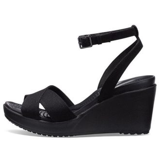 Crocs (WMNS) Leigh II Cross Strap Ankle Wedge Sandalen „Schwarz“ 204950-060