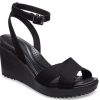 Crocs (WMNS) Leigh II Cross Strap Ankle Wedge Sandalen „Schwarz“ 204950-060