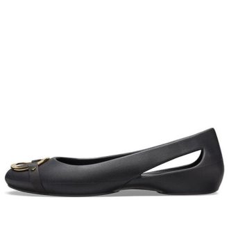 Crocs (WMNS) Sloane Embellished Flats „Schwarz Gold“ 206355-751
