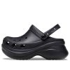 Crocs (WMNS) Small Whale Retro Crocs Sandalen mit dicker Sohle, Schwarz, 206302-001