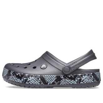 Crocs (WMNS) Snake Pattern graphitschwarze Sandalen 206380-02W