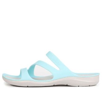 Crocs (WMNS) Swiftwater Sports Hausschuhe „Blau Weiß“ 203998-4CV
