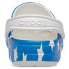 Crocs (WMNS) USA Musterdruck Leichte, gemütliche Sandalen Blau Rot 205974-94S