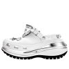 Crocs x MCM Mega Crush Clogs „Weiß Silber“ MEXDAMM08WT
