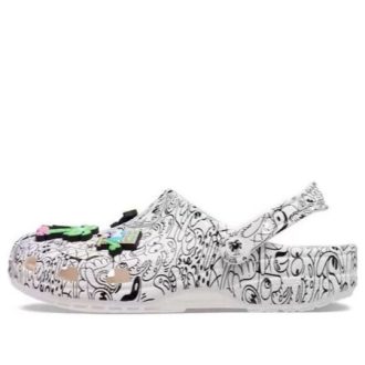 Crocs x Steven Harrington Classic Clogs „Quickstrike – Weiß Schwarz“ 208145-103