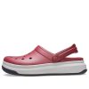 Crocsband Full Force Sandalen mit dicker Sohle Rot Weiß 206122-6RU