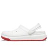Crocsband Full Force Sandalen mit dicker Sohle Weiß Rot Unisex 206122-100