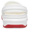 Crocsband Full Force Sandalen mit dicker Sohle Weiß Rot Unisex 206122-100