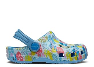 Disney x Classic Clog Kleinkind „Stitch Hawaiian Print“